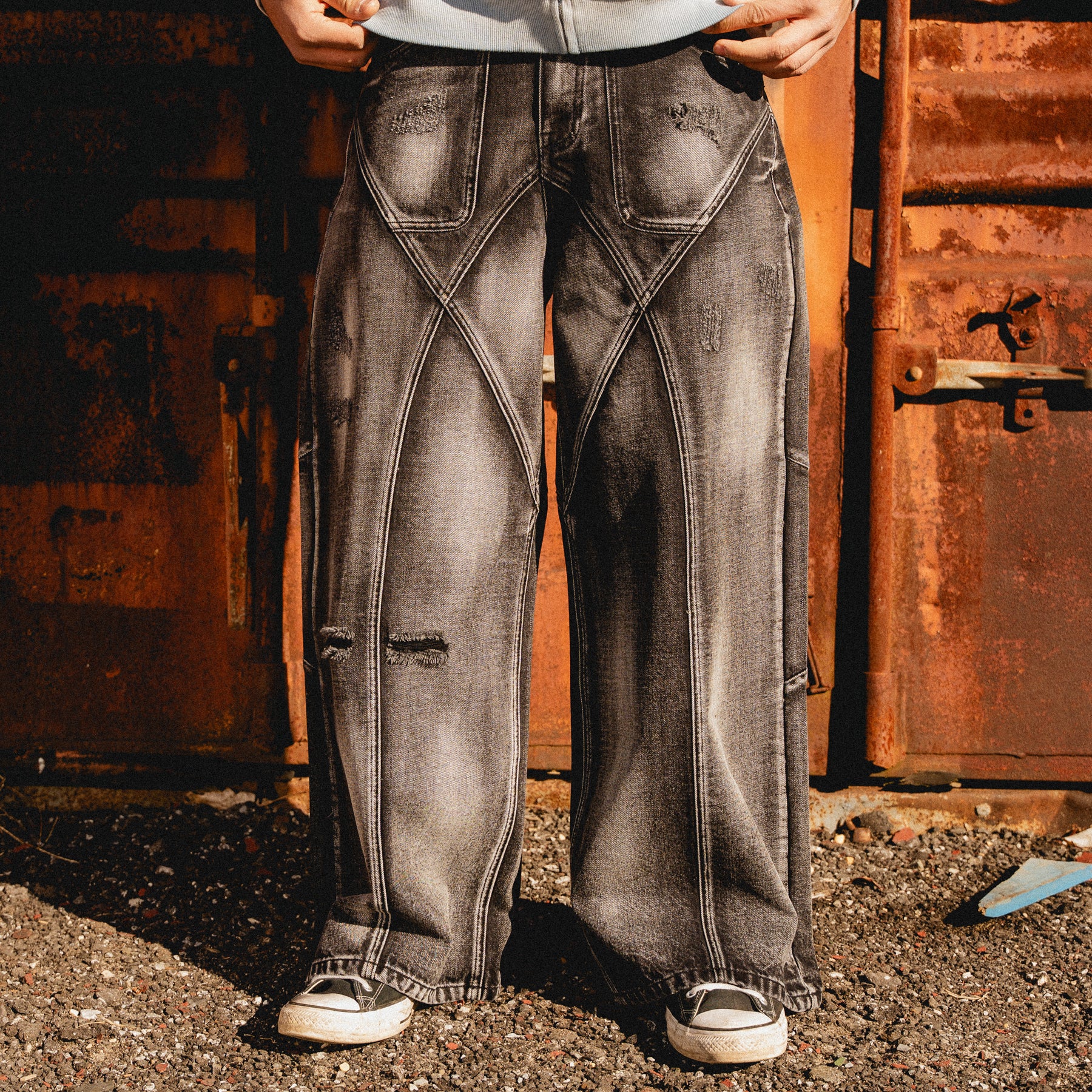OBSIDIAN BAGGY JEANS BLACK - Image 7