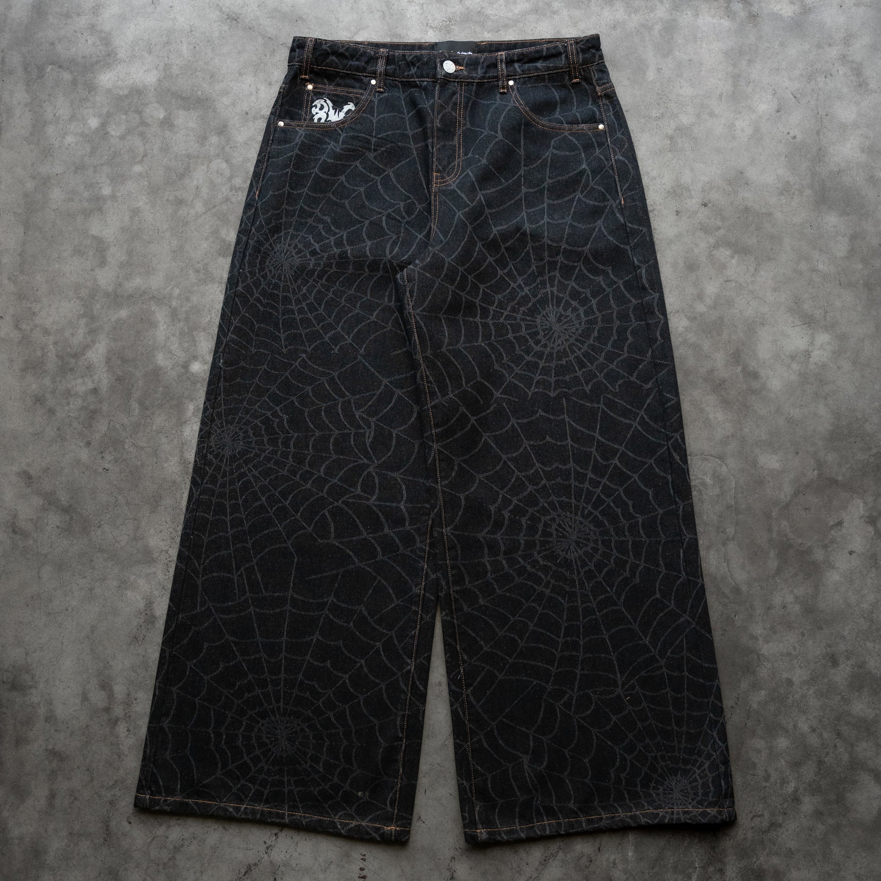 8W WEB BAGGY JEANS BLACK - Image 3