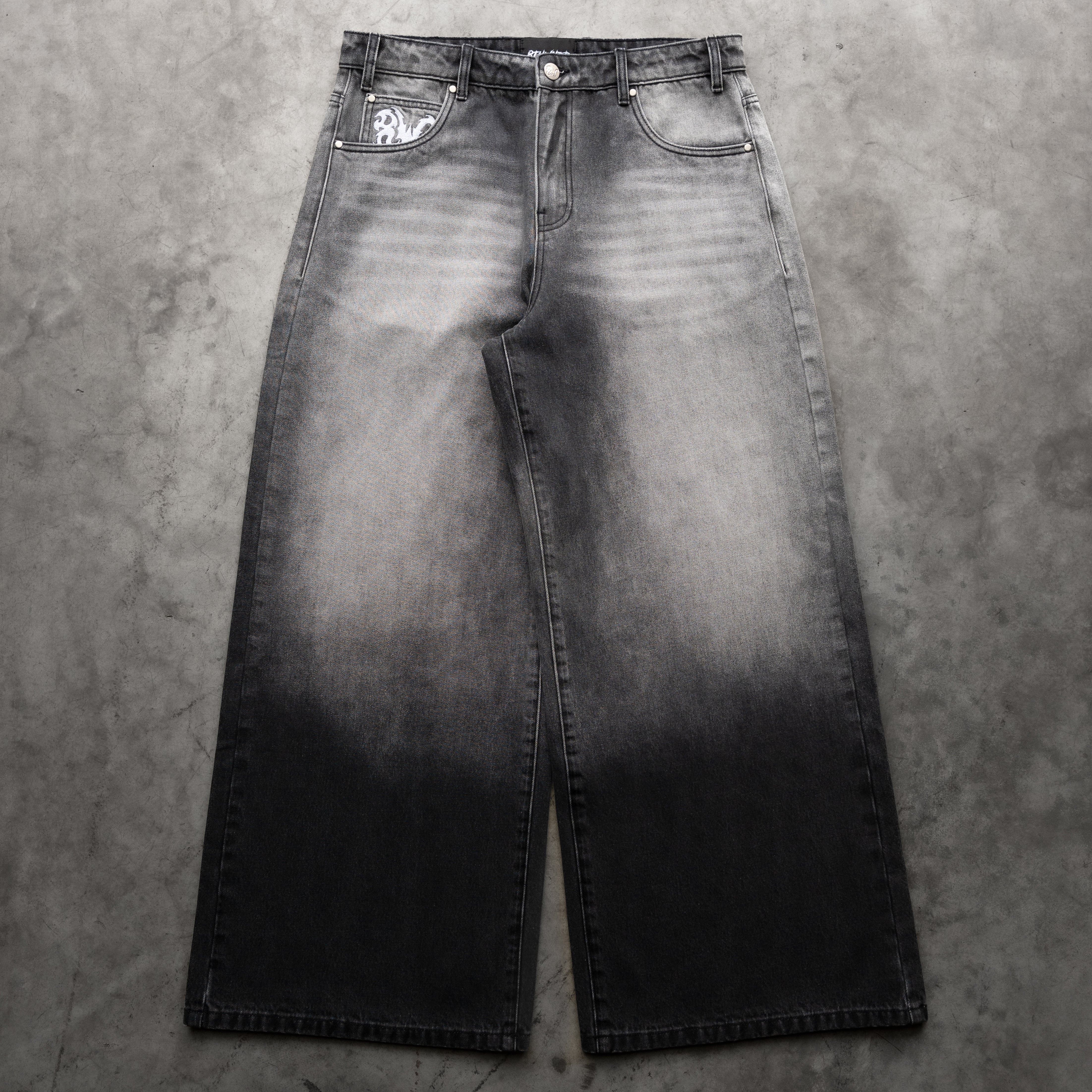 8W GREYSCALE BAGGY JEANS - Image 3