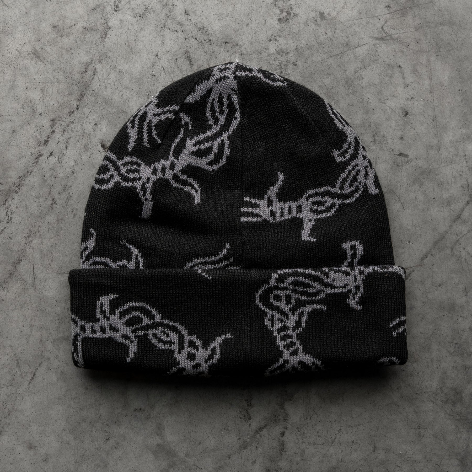 BARBED WIRE BEANIE BLACK - Image 4