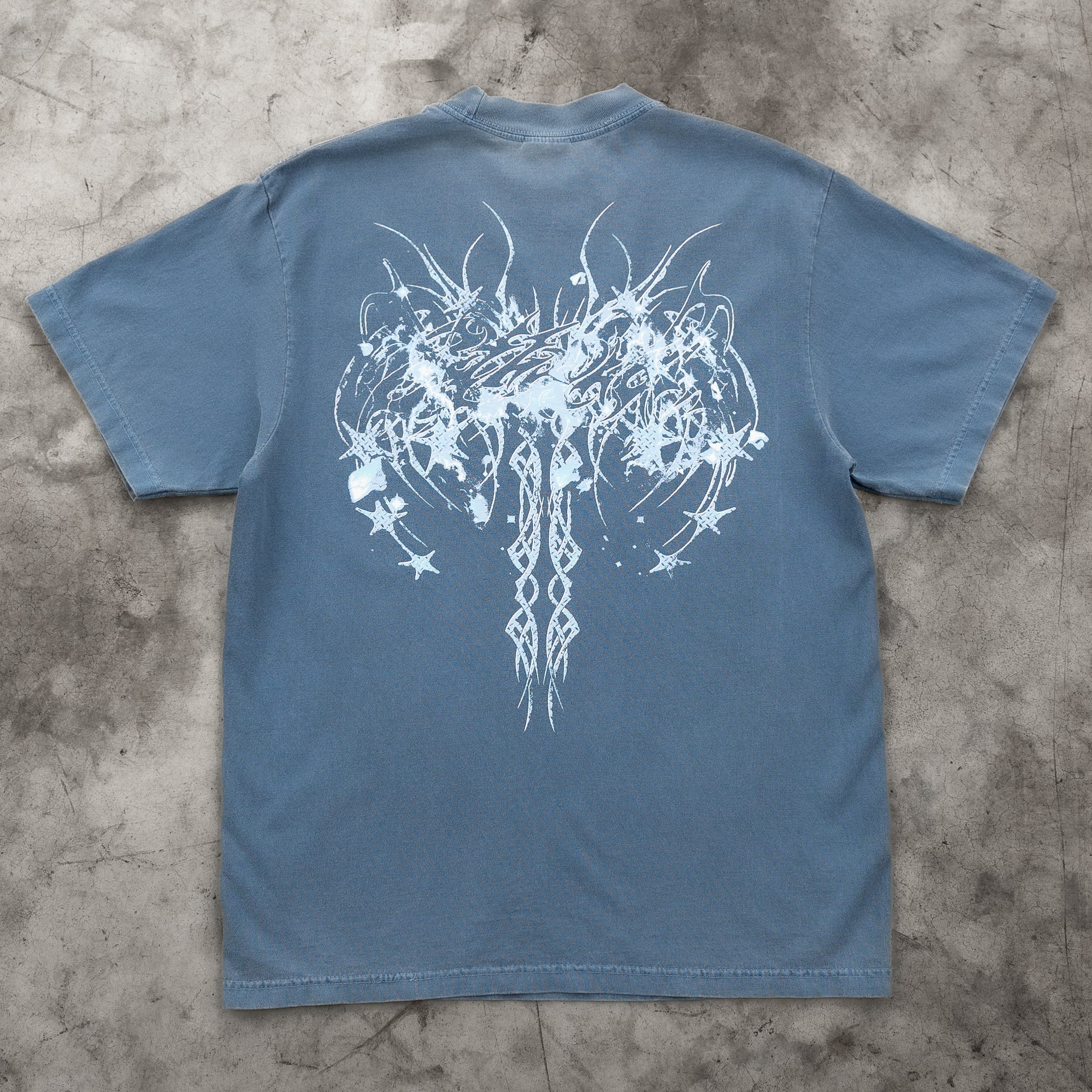 CYBERSPINE TEE WASHED DENIM - Image 3