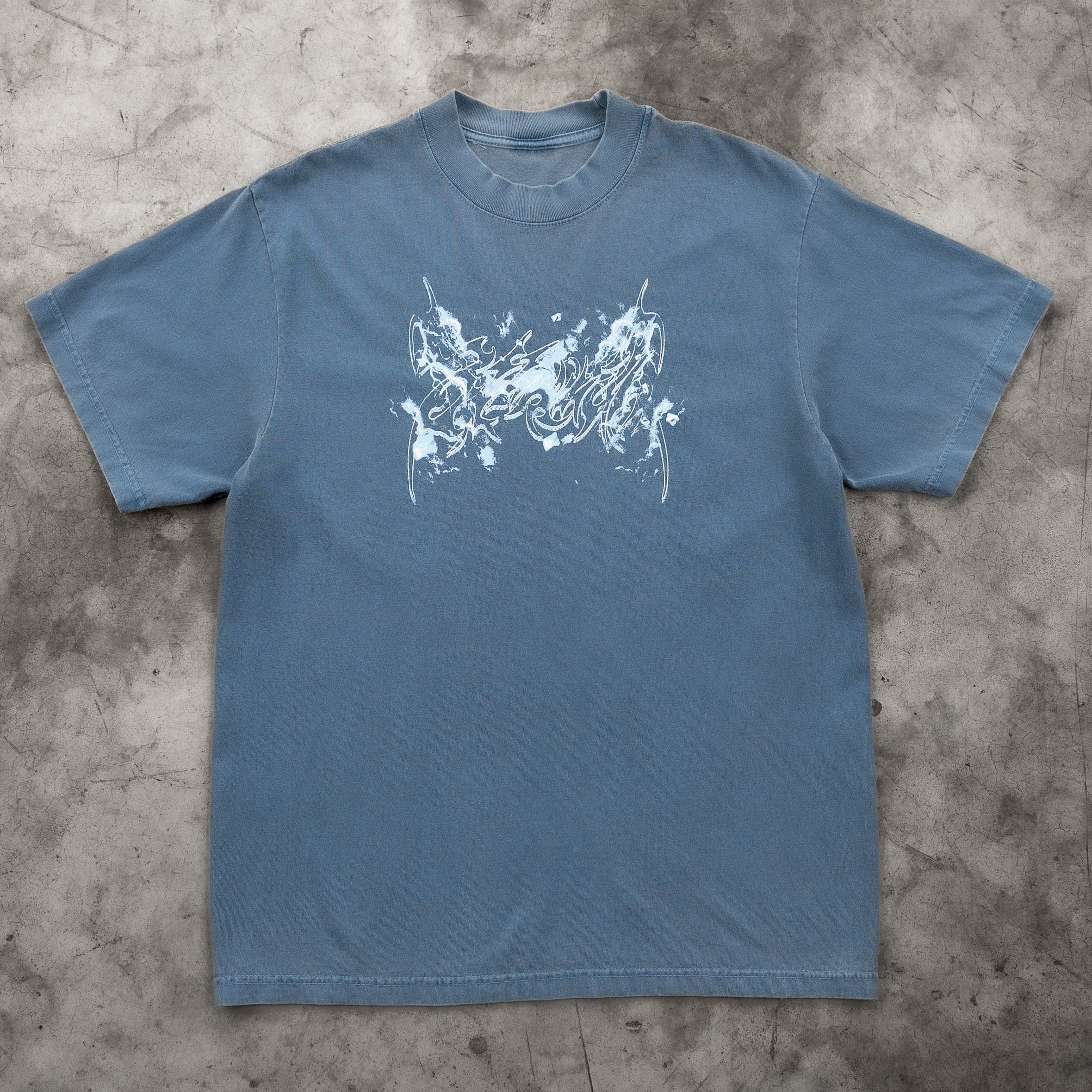 CYBERSPINE TEE WASHED DENIM - Image 4