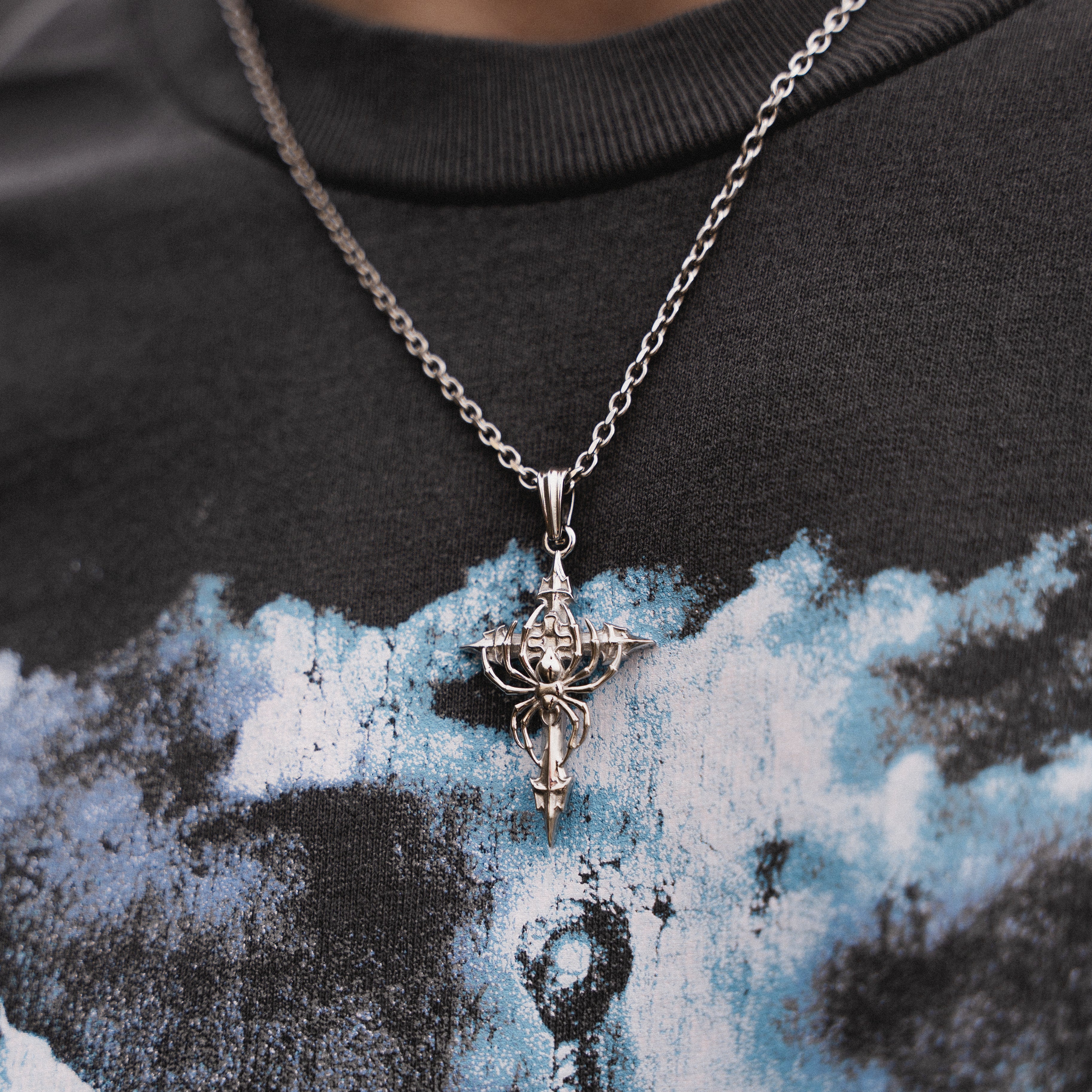 SPIDER CROSS NECKLACE - Image 7