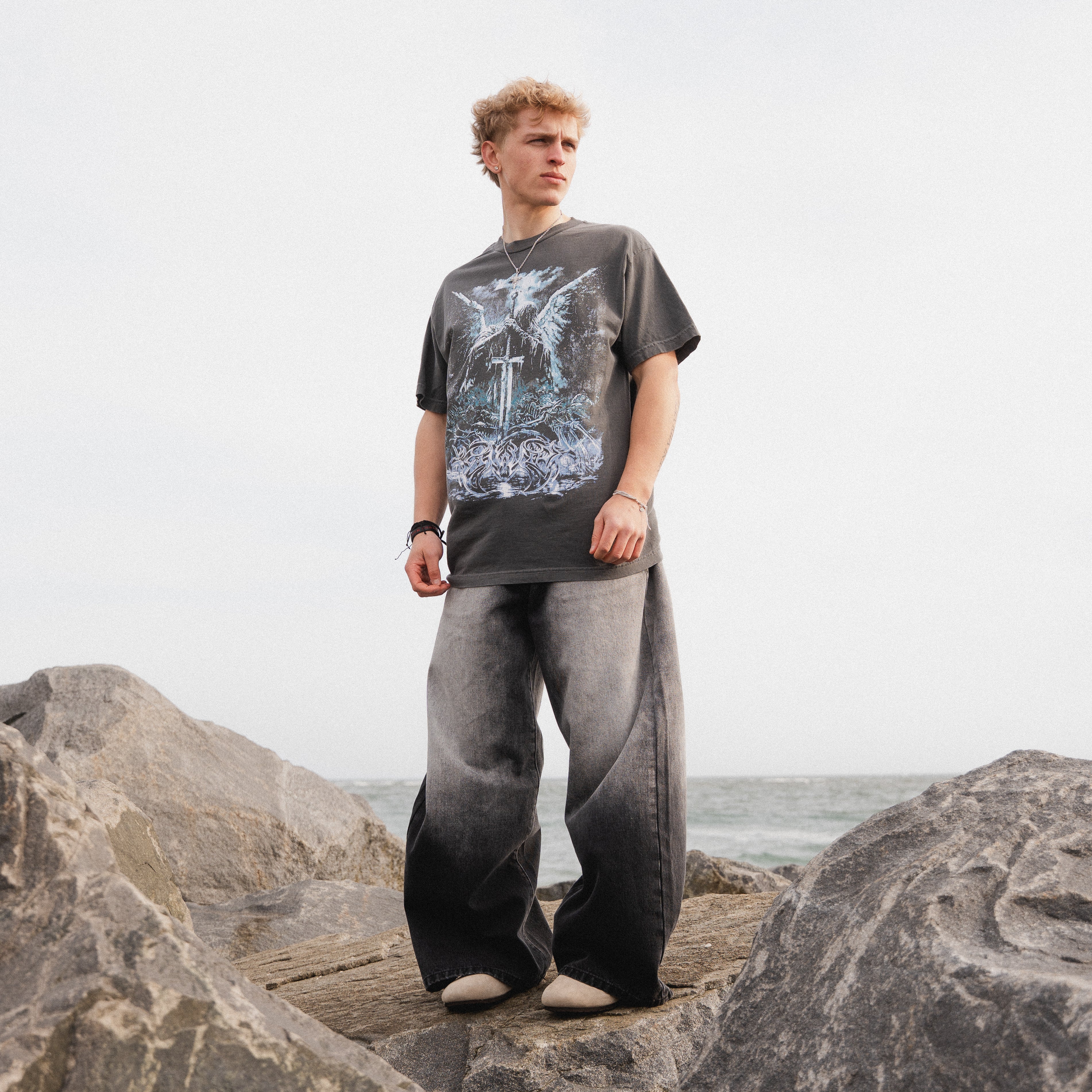SWORD OF HEAVEN TEE VINTAGE BLACK - Image 5