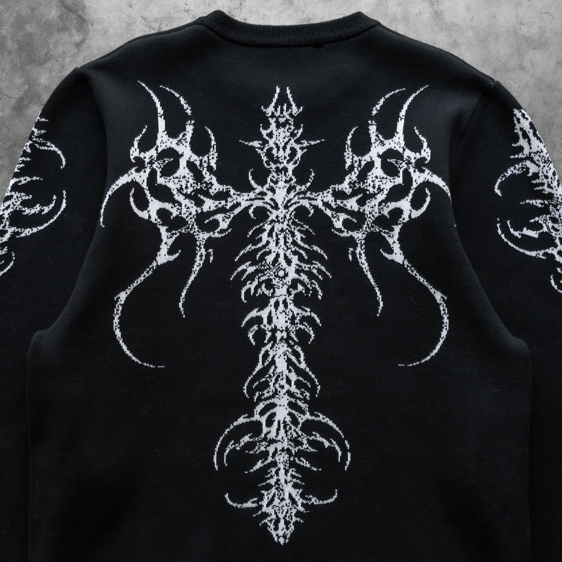 TRIBAL KNITTED SWEATER BLACK - Image 5