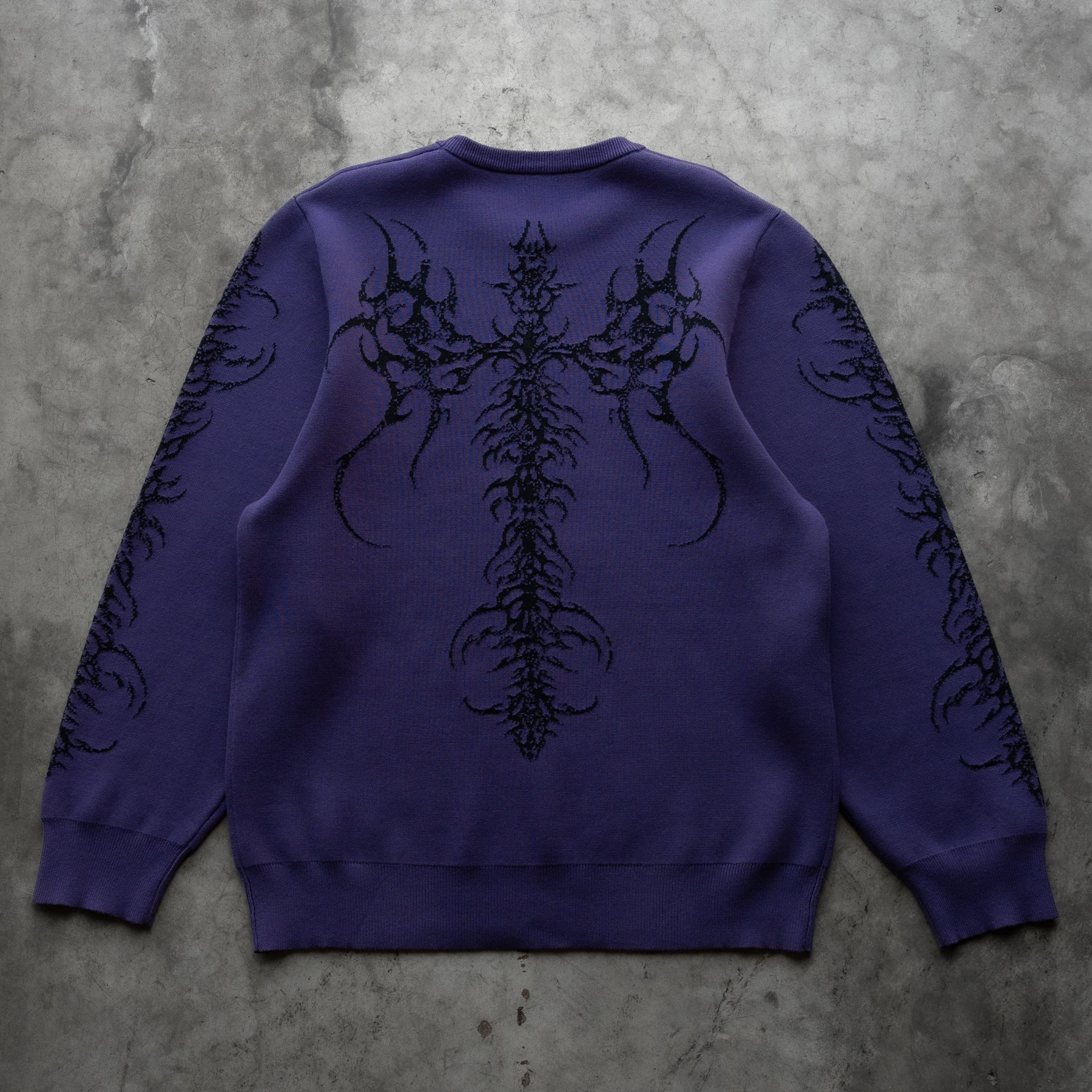 TRIBAL KNITTED SWEATER PURPLE - Image 3